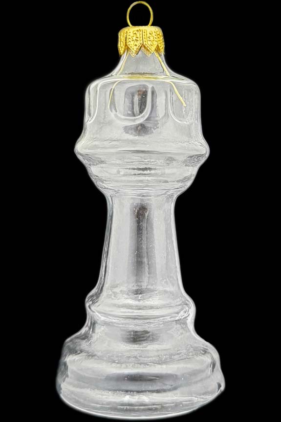 Стеклянная елочная игрушка Заготовка Шахматы-Слон 12 см 161517500